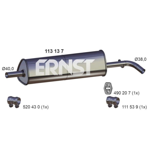 ERNST Mittelschalldämpfer
