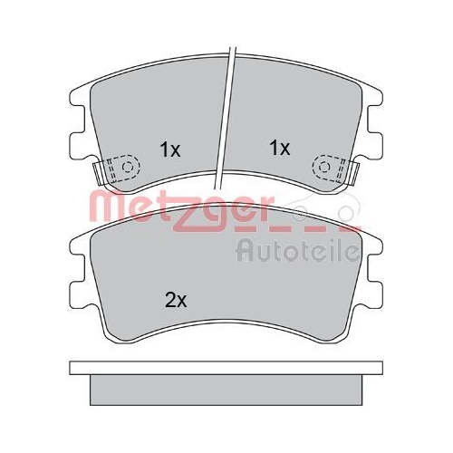 METZGER Bremsbelagsatz, Scheibenbremse