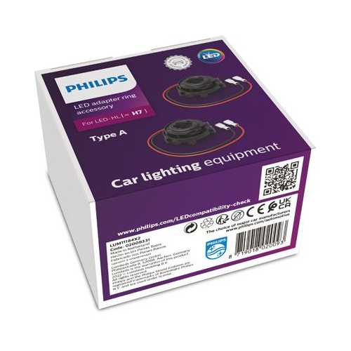 PHILIPS Lampenfassung, Hauptscheinwerfer Adapter Ring H7-LED