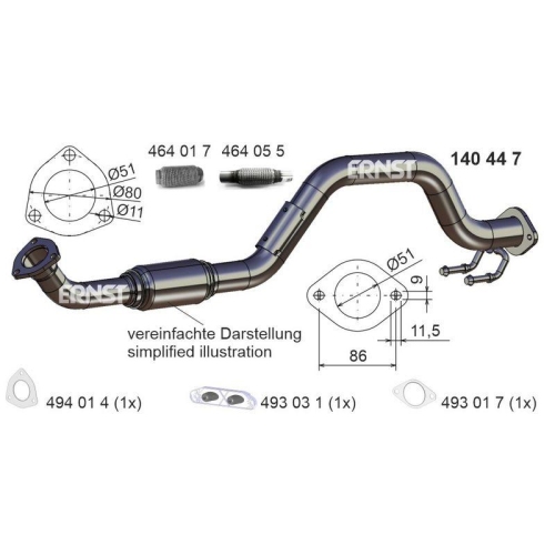 ERNST Abgasrohr