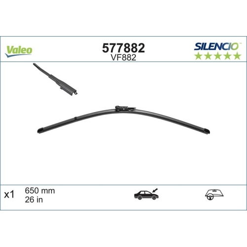 VALEO Wischblatt SILENCIO FLAT BLADE SINGLE