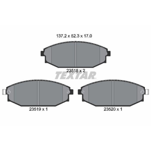 TEXTAR Bremsbelagsatz, Scheibenbremse