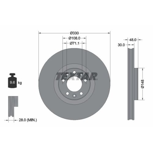 TEXTAR Bremsscheibe PRO