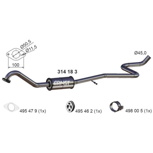 ERNST Mittelschalld&auml;mpfer