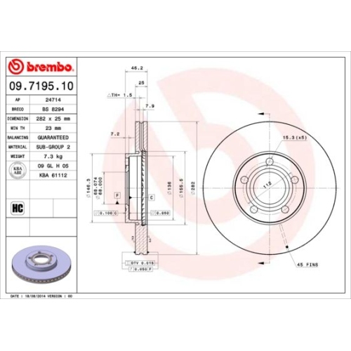 BREMBO Bremsscheibe PRIME LINE