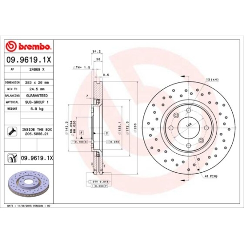 BREMBO Bremsscheibe XTRA LINE - Xtra