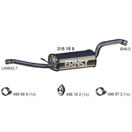 ERNST Mittelschalld&auml;mpfer