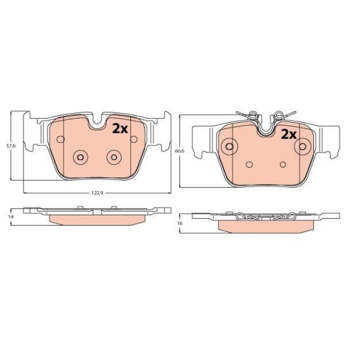 TRW Bremsbelagsatz, Scheibenbremse