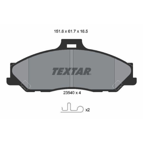 TEXTAR Bremsbelagsatz, Scheibenbremse