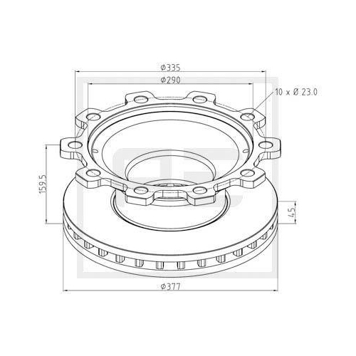 PE Automotive Bremsscheibe