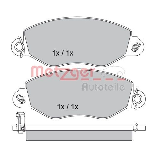 METZGER Bremsbelagsatz, Scheibenbremse