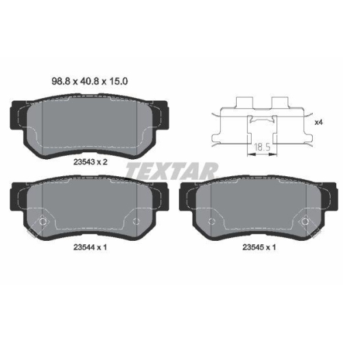 TEXTAR Bremsbelagsatz, Scheibenbremse Q+