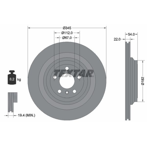 TEXTAR Bremsscheibe PRO