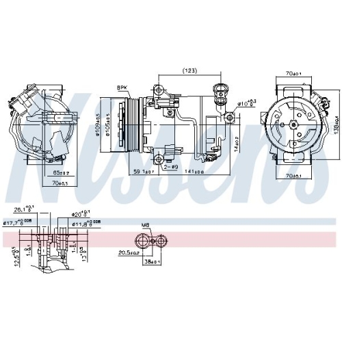 NISSENS Kompressor, Klimaanlage ** FIRST FIT **