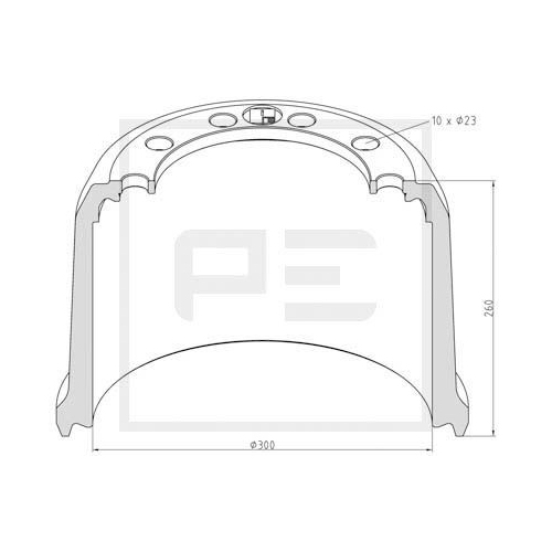 PE Automotive Bremstrommel