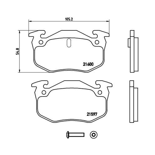 BREMBO Bremsbelagsatz, Scheibenbremse PRIME LINE