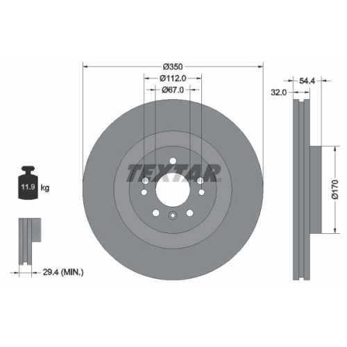 TEXTAR Bremsscheibe PRO+