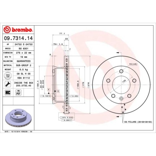 BREMBO Bremsscheibe PRIME LINE