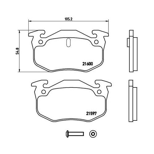 BREMBO Bremsbelagsatz, Scheibenbremse PRIME LINE