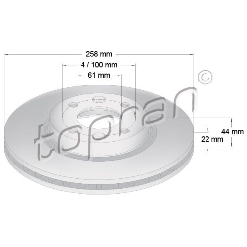 TOPRAN Bremsscheibe COATED