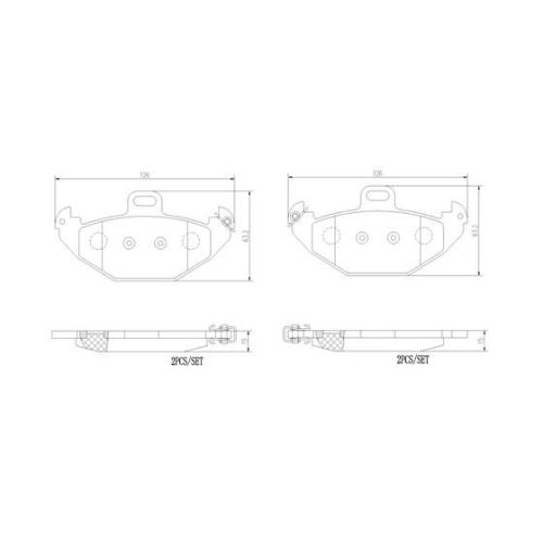 BREMBO Bremsbelagsatz, Scheibenbremse PRIME LINE