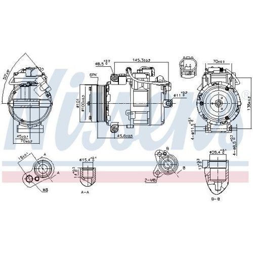 NISSENS Kompressor, Klimaanlage ** FIRST FIT **