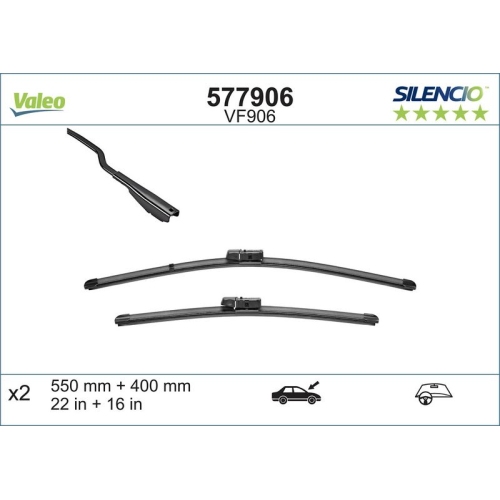 VALEO Wischblatt SILENCIO FLAT BLADE SET