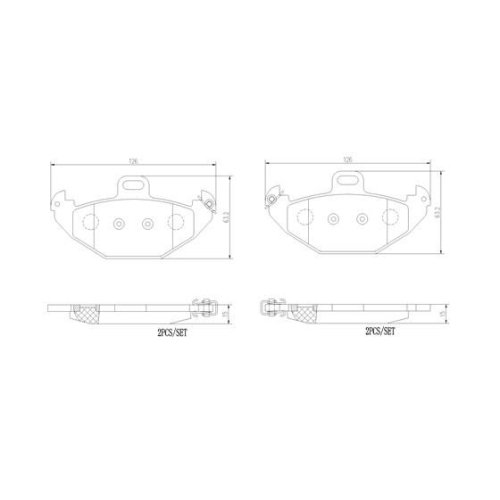 BREMBO Bremsbelagsatz, Scheibenbremse PRIME LINE