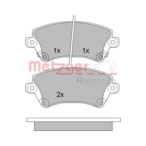 METZGER Bremsbelagsatz, Scheibenbremse