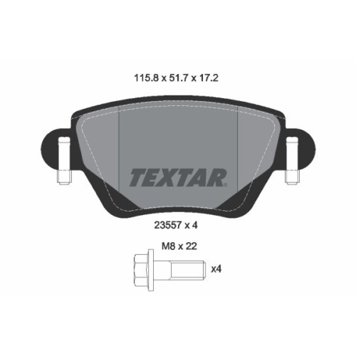 TEXTAR Bremsbelagsatz, Scheibenbremse Q+