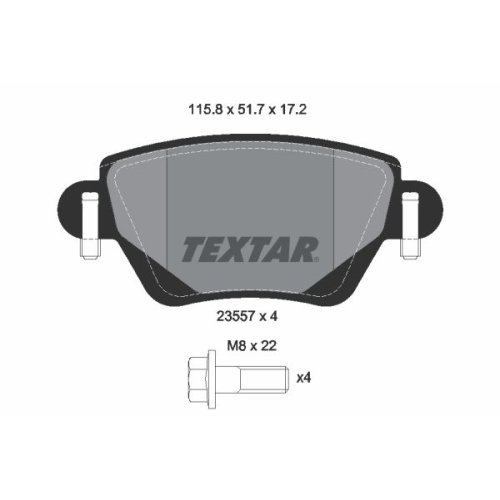 TEXTAR Bremsbelagsatz, Scheibenbremse Q+