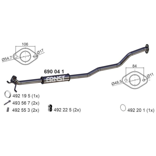 ERNST Mittelschalldämpfer