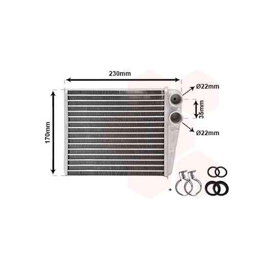 VAN WEZEL Wärmetauscher, Innenraumheizung *** IR PLUS ***