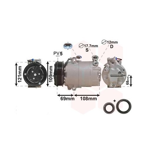 VAN WEZEL Kompressor, Klimaanlage