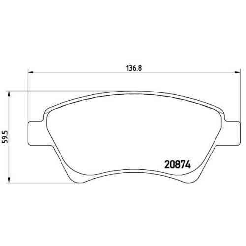 BREMBO Bremsbelagsatz, Scheibenbremse PRIME LINE