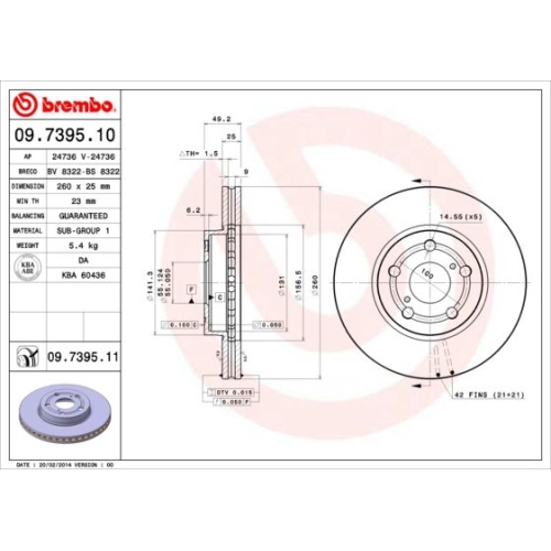 BREMBO Bremsscheibe PRIME LINE - UV Coated