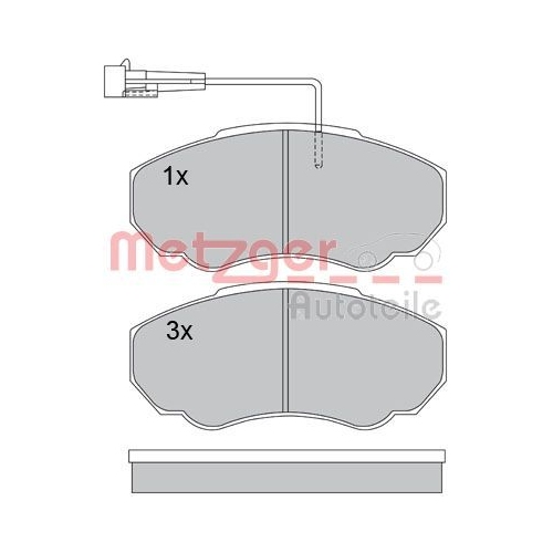 METZGER Bremsbelagsatz, Scheibenbremse