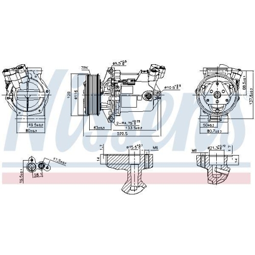 NISSENS Kompressor, Klimaanlage ** FIRST FIT **