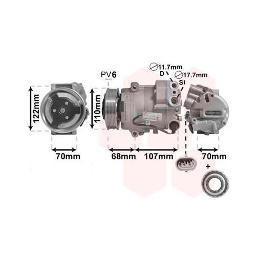 VAN WEZEL Kompressor, Klimaanlage *** IR PLUS ***