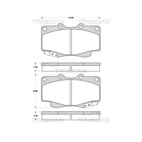 TRISCAN Bremsbelagsatz, Scheibenbremse