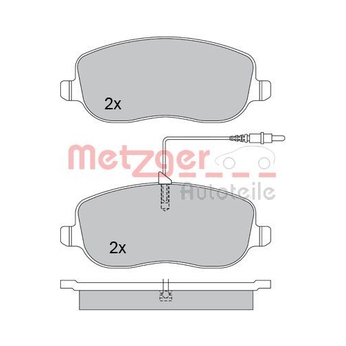 METZGER Bremsbelagsatz, Scheibenbremse