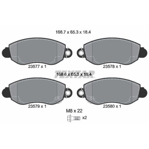 TEXTAR Bremsbelagsatz, Scheibenbremse Q+