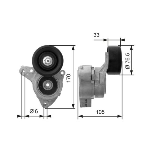 GATES Riemenspanner, Keilrippenriemen DriveAlign™