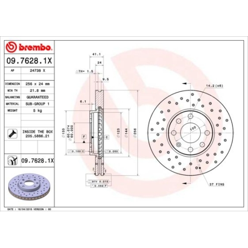 BREMBO Bremsscheibe XTRA LINE - Xtra