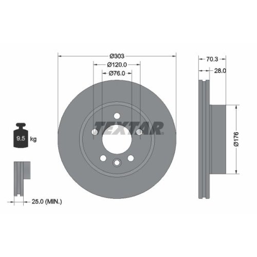 TEXTAR Bremsscheibe PRO