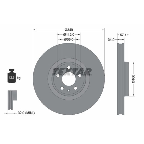 TEXTAR Bremsscheibe PRO+