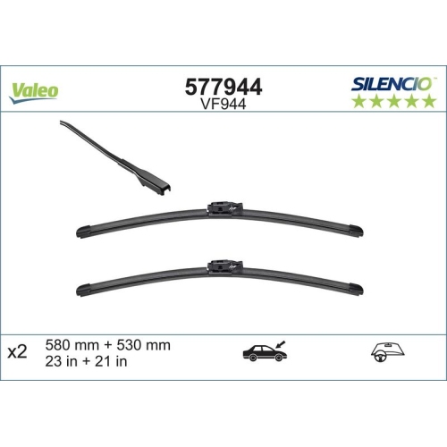 VALEO Wischblatt SILENCIO FLAT BLADE SET