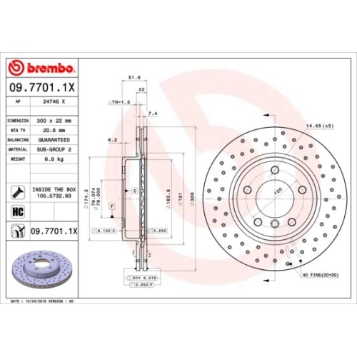 BREMBO Bremsscheibe XTRA LINE - Xtra