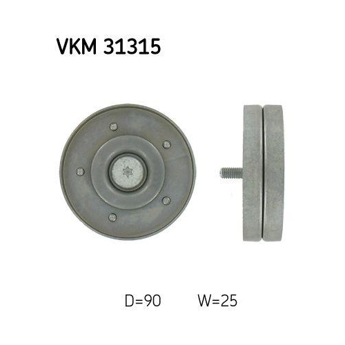 SKF Umlenk-/F&uuml;hrungsrolle, Keilrippenriemen