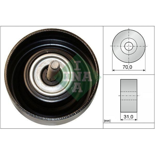 Schaeffler INA Umlenk-/F&uuml;hrungsrolle, Keilrippenriemen